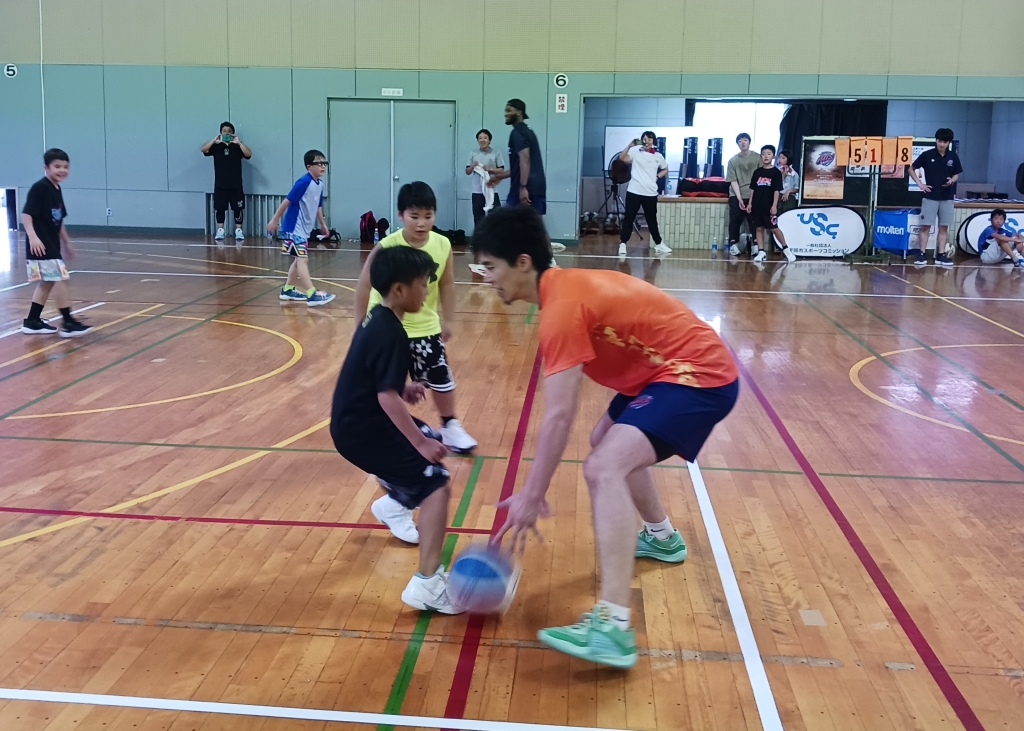 山口パッツファイブによるバスケットボールクリニック